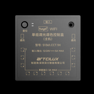 LED เครื่องรับการควบคุมไร้สาย เครื่องเปลี่ยนเซ็นเซอร์ 2.4GHz Dimming CCT Tuner Controller
